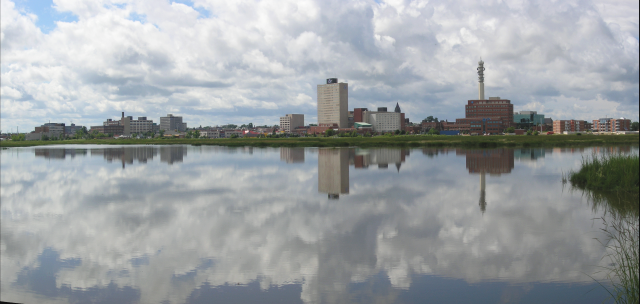 Movers in Riverview serving the Greater Moncton area with Moncton skyline in summer